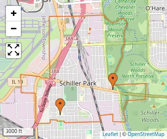 Area schools map